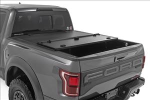 Hard Tri-Fold Flip Up Bed Cover 5 Foot 7 Inch Bed Ford F-150 (21-26)/F-150 Lightning (22-26) Rough Country