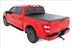 Hard Tri-Fold Flip Up Bed Cover 6 Foot 7 Inch Bed Ford F-150 2WD/4WD (2015-2020) Rough Country