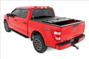 Hard Tri-Fold Flip Up Bed Cover 6 Foot 7 Inch Bed Ford F-150 2WD/4WD (2015-2020) Rough Country