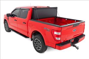 Hard Tri-Fold Flip Up Bed Cover 6 Foot 7 Inch Bed Ford F-150 2WD/4WD (2015-2020) Rough Country