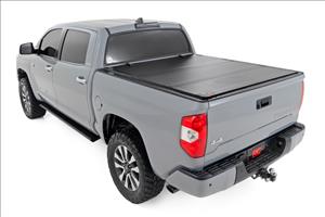 Hard Tri-Fold Flip Up Bed Cover 5 Foot 7 Inch Bed Toyota Tundra 2WD/4WD (07-21) Rough Country