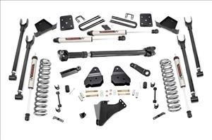 6 Inch Ford 4-Link Suspension Lift Kit w/Front Drive Shaft & V2 Shocks 17-19 F-250/350 4WD Diesel Rough Country