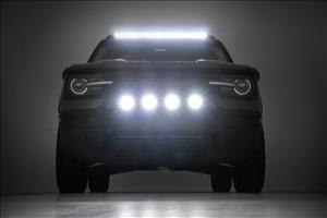 Nudge Bar 20 Inch Black Single Row LED Ford Bronco Sport 4WD (2021-2024) Rough Country