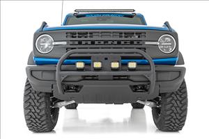 Nudge Bar 20 Inch Black Series DRL Single Row LED 21-22 Ford Bronco 4WD Rough Country