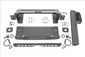 High Winch Mount All Models 20 Inch Black Single Row LED Ford Bronco (21-25) Rough Country
