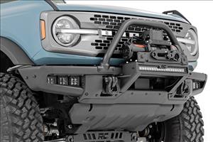 LED Light Kit Fog Mount Triple 2 Inch Black Pair Spot Ford Bronco (21-25) Rough Country