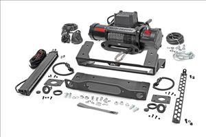 High Winch Mount All Models 9500S 20 Inch Black Single Row LED Amber DRL Ford Bronco (21-25) Rough Country