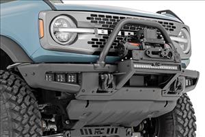 High Winch Mount All Models 9500S 20 Inch Black Single Row LED Amber DRL Ford Bronco (21-25) Rough Country
