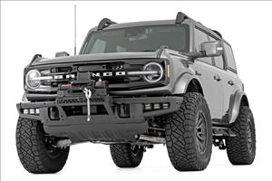 High Winch Mount All Models 12000S 20 Inch Black Single Row LED White DRL Ford Bronco (21-25) Rough Country