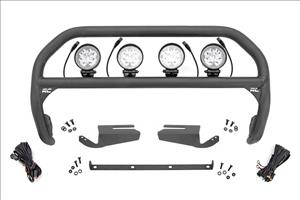 Nudge Bar 4 Inch Round Led (x4) OE Modular Steel Ford Bronco 4WD (21-25) Rough Country