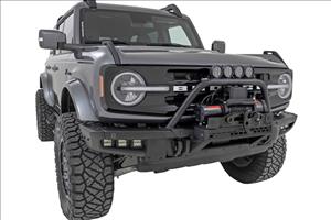 Safari Bar 3.5 Inch Round LED (Pair) Black Amber DRL OE Modular Steel Ford Bronco (21-25) Rough Country