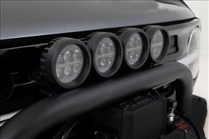 Safari Bar 3.5 Inch Round LED (Pair) Black Amber DRL OE Modular Steel Ford Bronco (21-25) Rough Country