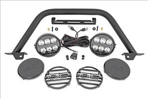 Safari Bar 6.5 Inch Round LED OE Modular Steel Ford Bronco 4WD (21-25) Rough Country