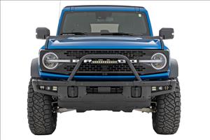 Safari Bar 12 Inch LED Light Bar Black DRL Single Row OE Modular Steel Ford Bronco (21-25) Rough Country