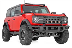 Light Bar Mount 3.5 Inch Round LED (Quad) Black Amber DRL OE Modular Steel Ford Bronco (21-24) Rough Country