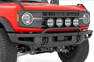 Light Bar Mount 6.5 Inch Round LED (Quad) OE Modular Steel Ford Bronco (21-25) Rough Country
