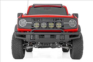 Light Bar Mount 6.5 Inch Round LED (Quad) OE Modular Steel Ford Bronco (21-25) Rough Country