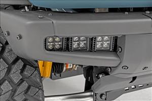LED Light Kit Fog Mount Triple 2 Inch Black Pair Spot/Flood Ford Bronco (21-25) Rough Country