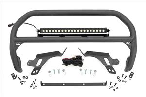 Nudge Bar w/ Tow Hooks 20 Inch Black Single Row LED Ford Bronco Sport (21-24) Rough Country