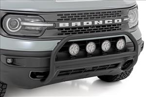 Nudge Bar w/ Tow Hooks 20 Inch Black DRL Single Row LED Ford Bronco Sport (21-24) Rough Country