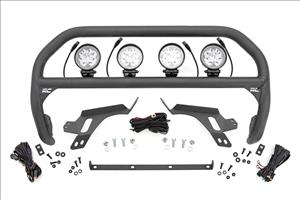 Nudge Bar w/ Tow Hooks 4 Inch Round Led (x4) Ford Bronco Sport (21-24) Rough Country