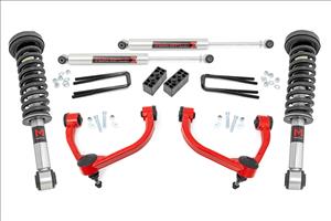 3 Inch Lift Kit M1 Struts Red Ford F-150 4WD (2009-2013) Rough Country