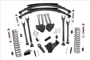 6 Inch Ford 4-Link Suspension Lift System w/V2 Shocks 05-07 F-250/350 4WD Gas Rough Country