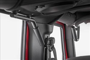 Grab Handles Steel FR & RR Black Jeep Wrangler JK/Wrangler Unlimited (07-18) Rough Country