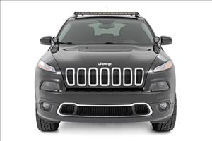 LED Light Kit Roof Mount 40 Inch Black Single Row Jeep Cherokee KL (14-23) Rough Country