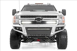 Mesh Grille w/Dual 12 Inch Black Series LEDs 11-14 Silverado HD Rough Country