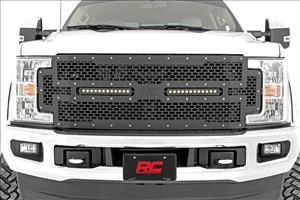 Mesh Grille 12 Inch Dual Row LED Black Ford F-250/F-350 Super Duty (17-19) Rough Country