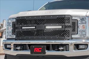 Mesh Grille 12 Inch Dual Row LED Black Ford F-250/F-350 Super Duty (17-19) Rough Country