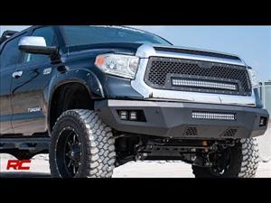 Toyota Mesh Grille w/30 Inch Dual Row Black Series LED w/Amber DRL 14-17 Tundra Rough Country