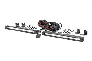 10 Inch Chrome Series LED Light Bar Slim Line Pair Rough Country