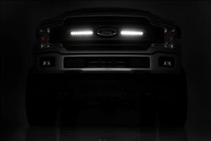 10 Inch Chrome Series LED Light Bar Slim Line Pair Rough Country