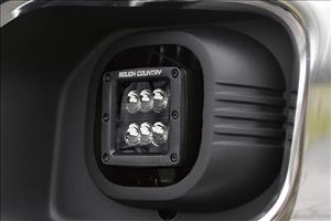Ford 2 Inch Cree LED Fog Light Kit Black Series 11-16 F-250/350 Rough Country
