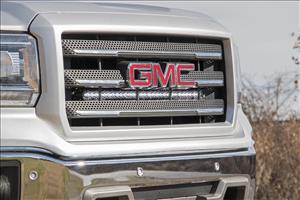 LED Light Kit Behind Grille Mount 30 Inch Chrome Single Row Silverado/Sierra 1500 (14-18 & Classic) Rough Country