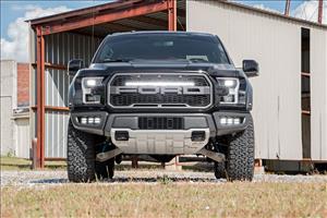 LED Light Kit Fog Mount Triple 2 Inch Black Pair Ford Raptor 4WD (17-20) Rough Country