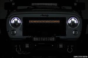 12 Inch Black Series LED Light Bar Single Row Amber DRL Rough Country