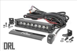 8 Inch Black Series LED Light Bar Single Row Amber DRL Rough Country