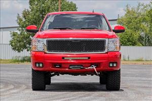 LED Light Kit Fog Mount Dual 2 Inch Black Pairs Chevy Silverado 1500/2500HD/3500HD 2WD/4WD Rough Country