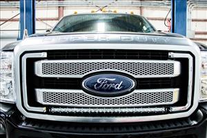 LED Light Kit Grill Mount 30 Inch Black Single Row Ford F-250/F-350 Super Duty (11-16) Rough Country
