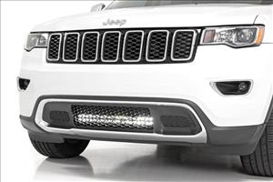 LED Light Kit Bumper Mount 20 Inch Black Dual Row White DRL Jeep Grand Cherokee WK2 (11-20) Rough Country