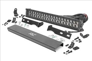 LED Light Kit Bumper Mount 20 Inch Black Dual Row Amber DRL Jeep Grand Cherokee WK2 (11-20) Rough Country