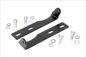 LED Light Kit Bumper Mount 20 Inch Chrome Dual Row White DRL Jeep Grand Cherokee WK2 (11-20) Rough Country
