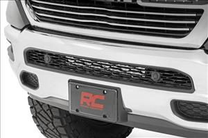 LED Light Kit Bumper Mount 20 Inch Black Dual Row Amber DRL Ram 1500 (19-24) Rough Country