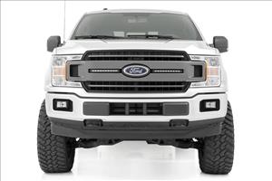 Dual 10 Inch LED Black Series Grille Kit 18-20 F-150 XLT Rough Country