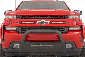 Chevy Dual 10 Inch LED Grille Kit Black Series 19-20 Silverado 1500 Rough Country