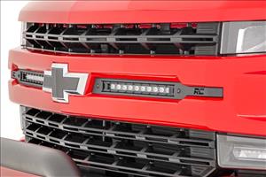 Chevy Dual 10 Inch LED Grille Kit Chrome Series 19-20 Silverado 1500 Rough Country