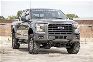 LED Light Kit Fog Mount Dual 2 Inch Black Pairs SAE Ford F-150 (15-17) Rough Country